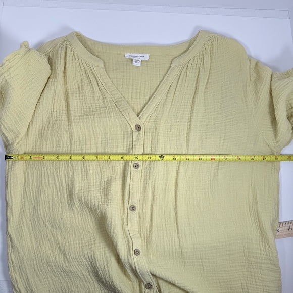 Beachlunchloung Yellow gauze Button-Down Shirt - Picture 4 of 6